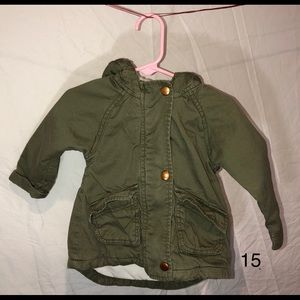 Olive green winter coat